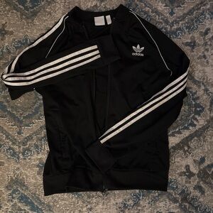Adidas Classic Black Jacket with White Logo